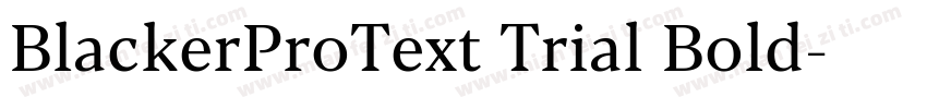 BlackerProText Trial Bold字体转换
